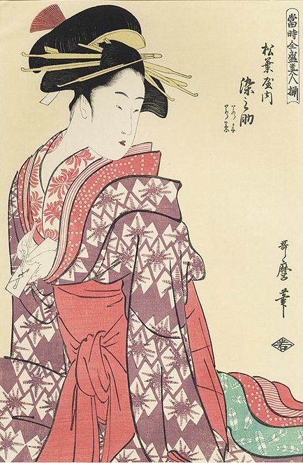 ARTMEMO - Utamaro - La courtisane Somenosuke de Matsubaya